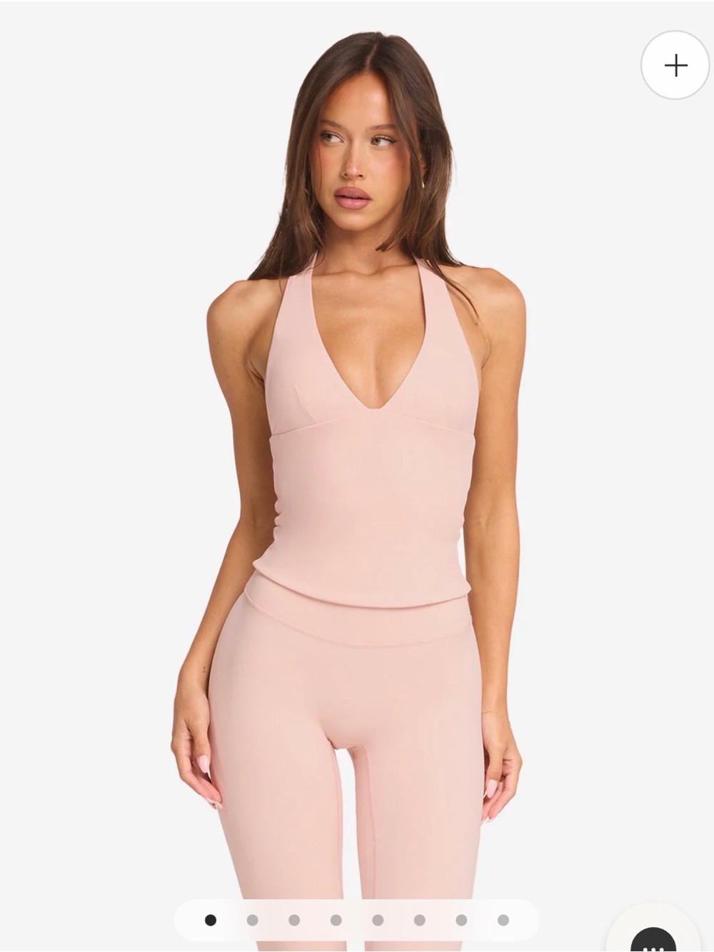 CSB Active Freedom Halter Tank Leggings Soft Blush Pink